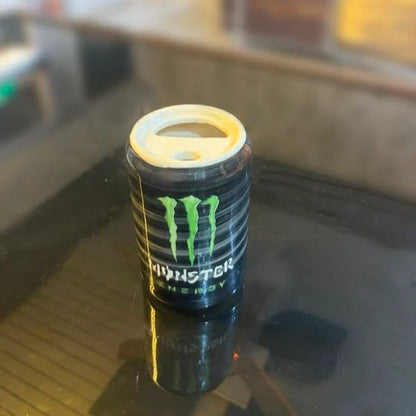 OCEAN STORE Black Energy Drink Can Style Ceramic Sipper, 500ml Hand-Painted Glossy Mug, Microwave & Dishwasher Safe, Lead-Free, Gift for Drink Lovers