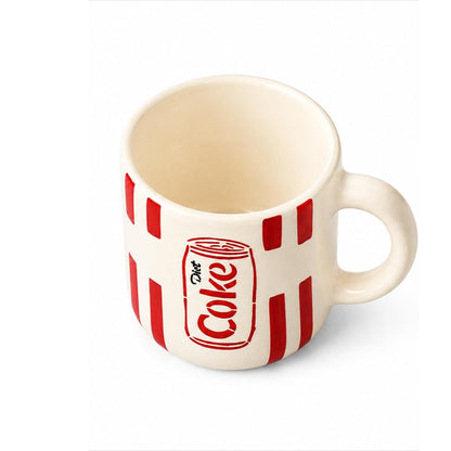 OCEAN STORE Handmade Diet Coke Ceramic Coffee Mug, 350 ml, Retro Soda Can Inspired Design, Glossy Finish, Tea & Coffee Cup for Home & Office (Set of 1)