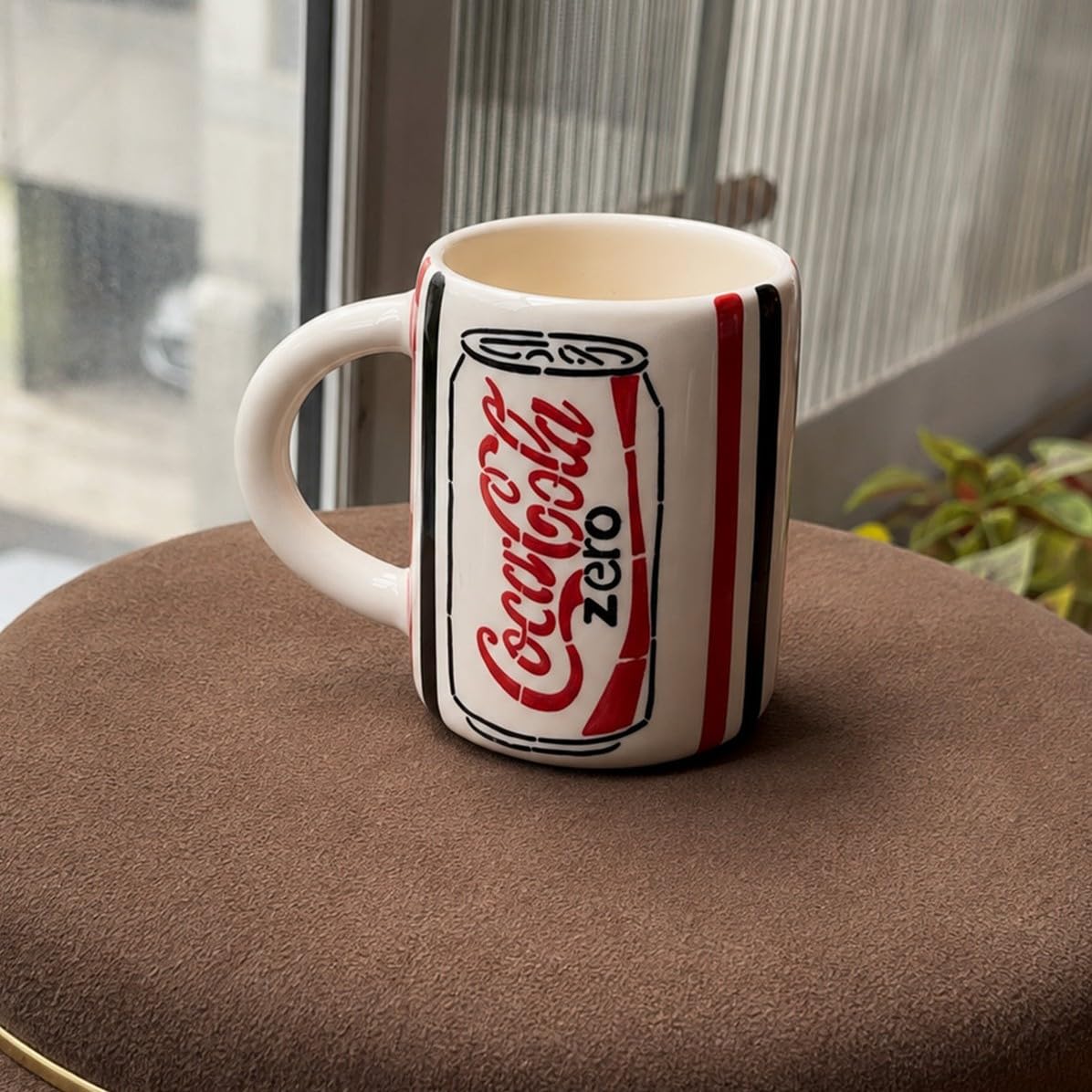 OCEAN STORE Coca Cola Zero Printed Ceramic Coffee Mug, 250 ml Set of 1, Glossy Finish, Reusable Tea and Coffee Cup for Home and Office
