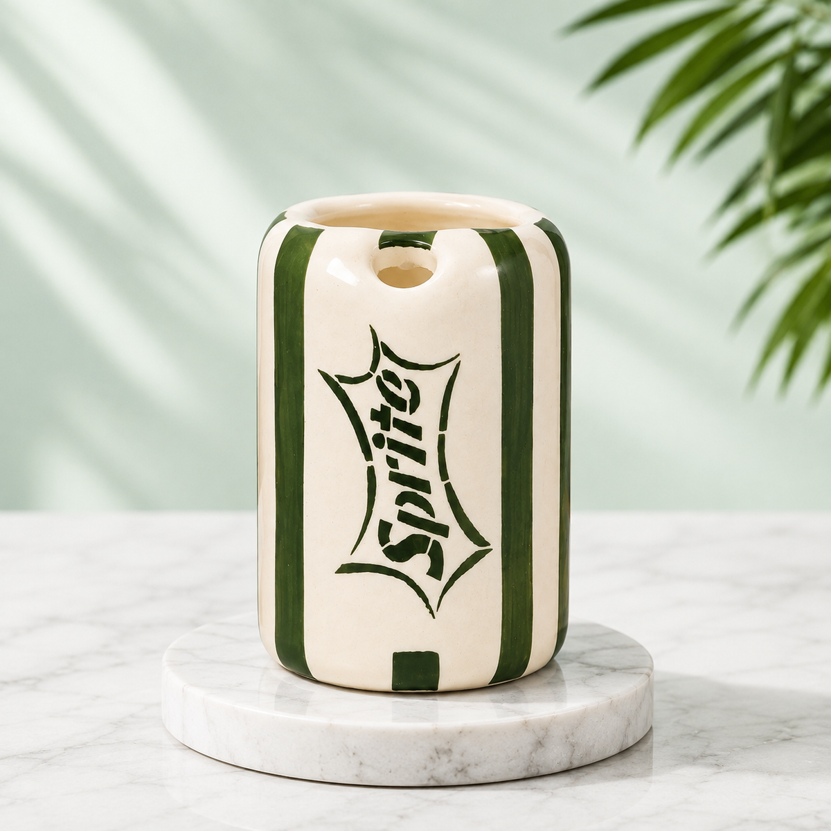Sprite-inspired Ceramic Sipper with Stainless Steel Straw – 400ml | Ocean Store